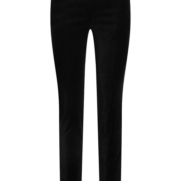 Ralph Lauren Black Velvet Stretch Skinny Ankle Pants - Picture 3 of 4